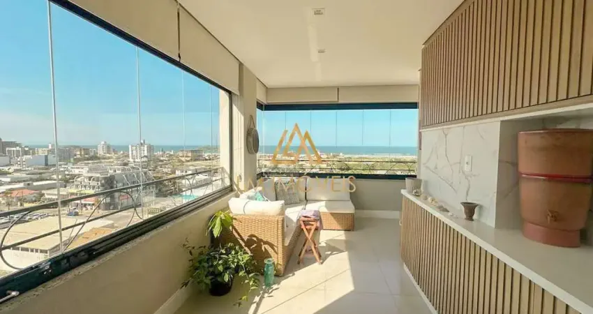 Apartamento no centro de Imbituba, com vista panorâmica e sacada com churrasquei