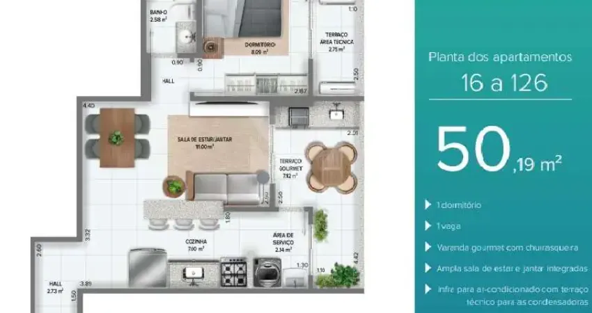 Apartamento com 1 quarto à venda na Vila Mirim, Praia Grande 
