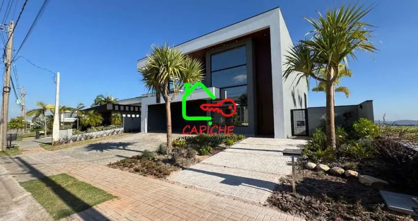 Casa de 4 Suítes em Condomínio de Alto Padrão em Monte Alegre, Vinhedo-SP: 452m², 3 Salas, 6 Banheiros e 4 Vagas.