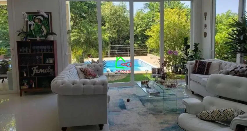 Residência impecável  em condomínio exclusivo em Vinhedo-SP, bairro Bosque: 4 quartos, 4 suítes, 3 salas, 5 banheiros, 4 vagas, 250m².