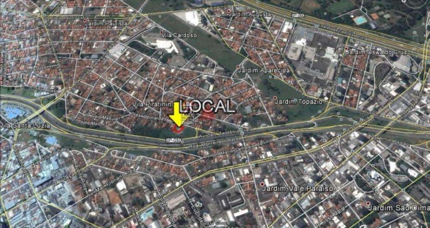 Terreno comercial para alugar na Rua Presidente Bernardes, ao lado do n°570, 580/590, Jardim Paulista, São José dos Campos