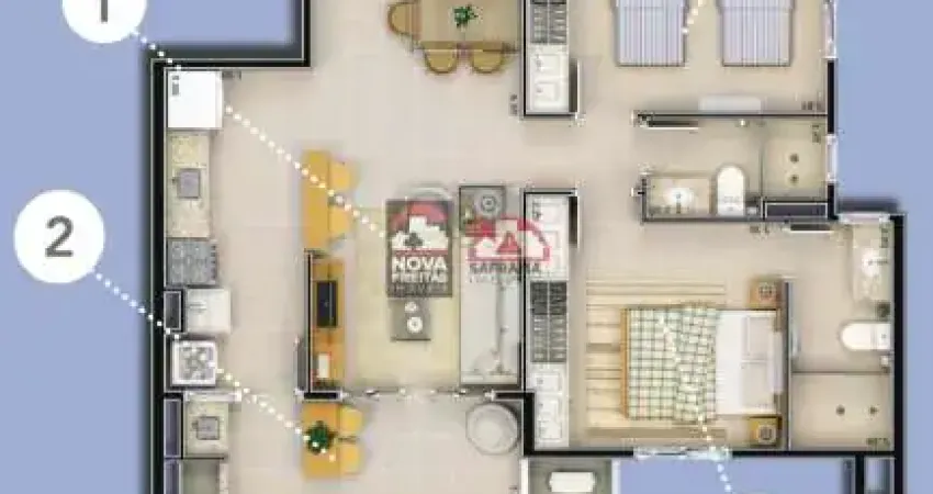 Apartamento com Varanda Gourmet e Suíte ? 2 Dorms e 67m² de Conforto!