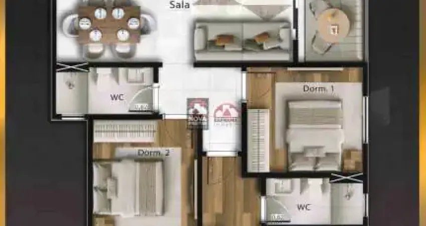 Apartamento com 3 quartos à venda na Rua Chile, 95, Parque das Nações, Pindamonhangaba