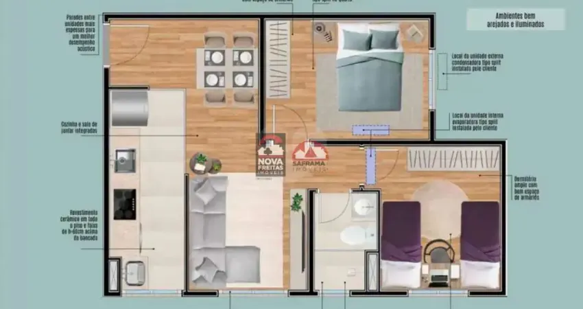 Apartamento com 2 quartos à venda na Rua Friuli, Bloco 02, 50, Jardim das Paineiras I, São José dos Campos
