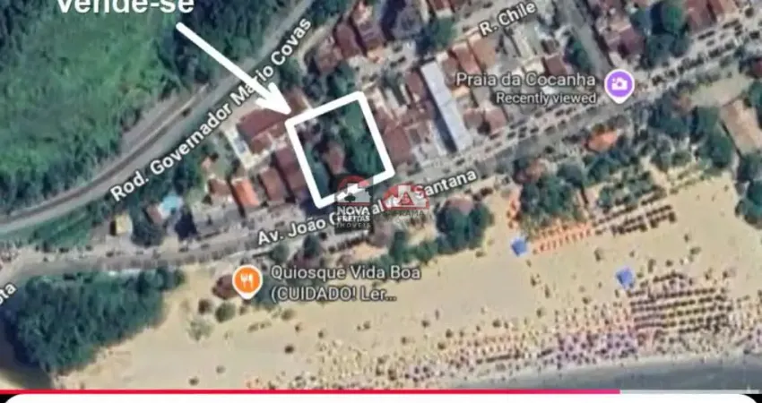 Área à venda frente mar 1817m² ? praia da cocanha, caraguatatuba/sp
