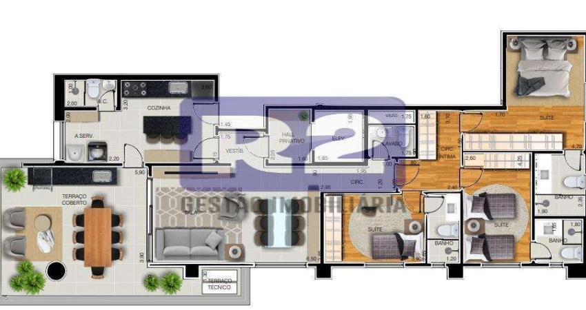APARTAMENTO 3 DORM SENDO 3 SUITE -EMBAR&#201;