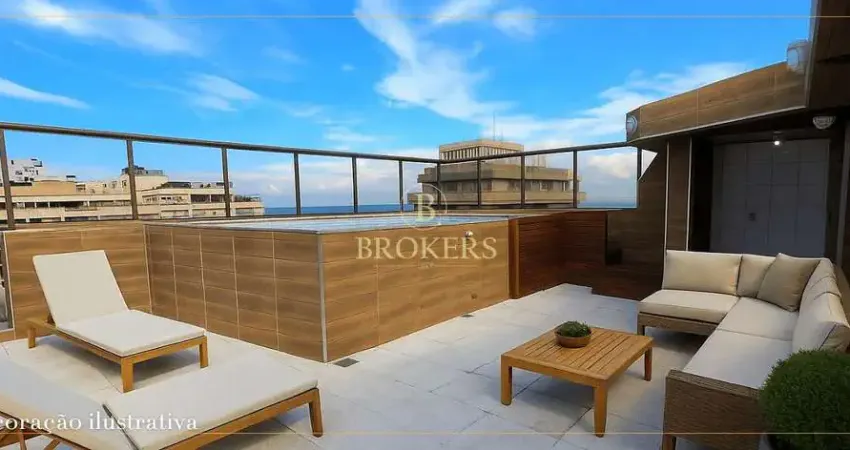 Cobertura triplex à venda, Ipanema, Rua Prudente de Morais - Terraço com piscina, 2 salas, 3 quarto