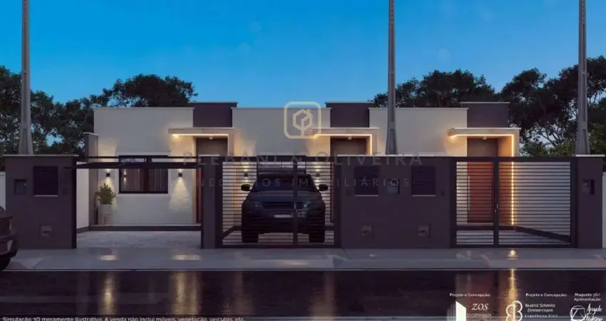 Casa geminada com 61m² de área privativa à venda na rua nilo fachini, nº 32 - bairro meia praia, navegantes / sc.