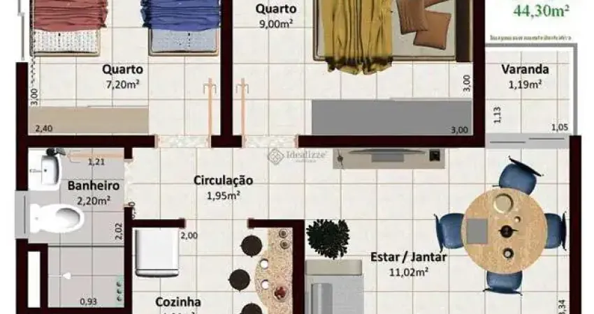 Apartamento a Venda no Bairro Água Limpa, Volta Redonda / RJ