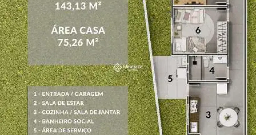 Casa nova de 3 quartos, suíte, a venda no loteamento arvoredo em pinheiral/rj