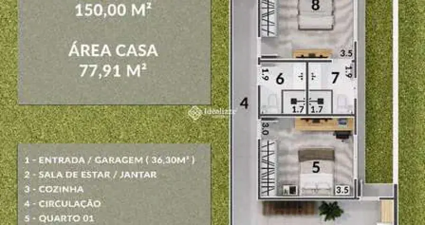 Casa nova de 3 quartos, suíte, a venda no loteamento arvoredo em pinheiral/rj