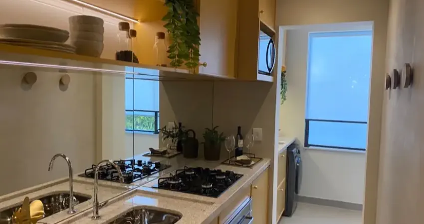 Apartamento 2 quartos com suíte e varanda com churrasqueira – condomínio club completo!