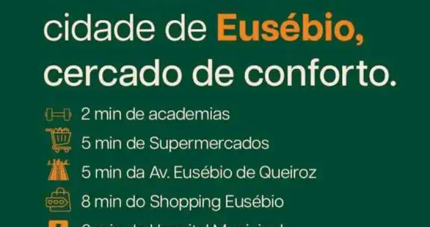 Apartamento a partir de R$ 216 mil no Eusébio/CE