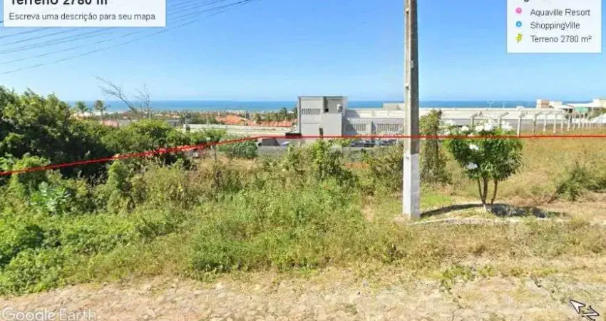 Terreno atrás do SUPER CARNAUBA PDD , 2780 m² em Porto das Dunas - Aquiraz - CE