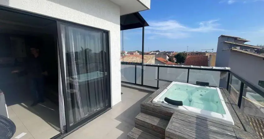 Cobertura a venda nas palmeiras, 1 quarto com área de lazer e hidro, cabo frio/rj, por r$ 400 mil!
