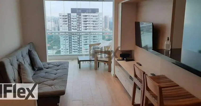 Apartamento com 1 dormitório para alugar, 46 m² por R$ 4.480,00/mês - Santo Amaro - São Paulo/SP