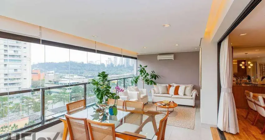 Apartamento com 3 dormitórios para alugar, 209 m² por r$ 22.027,00/mês - santo amaro - são paulo/sp