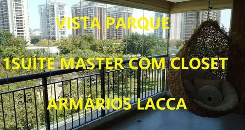 PENÍNSULA 360 ON THE PARK 192 m2 ,3 suítes, sendo a master c/ amplo closet, armários emb. Lacca,