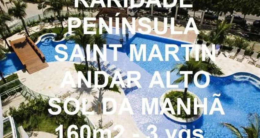 Raridade - Península Saint Martin - Sol da Manhã - Andar Alto - 160m2