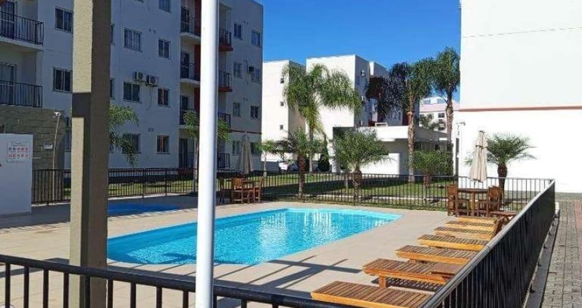 Apto 2 Dormitórios no bairro Aririú, com Piscina e Vaga Exclusiva