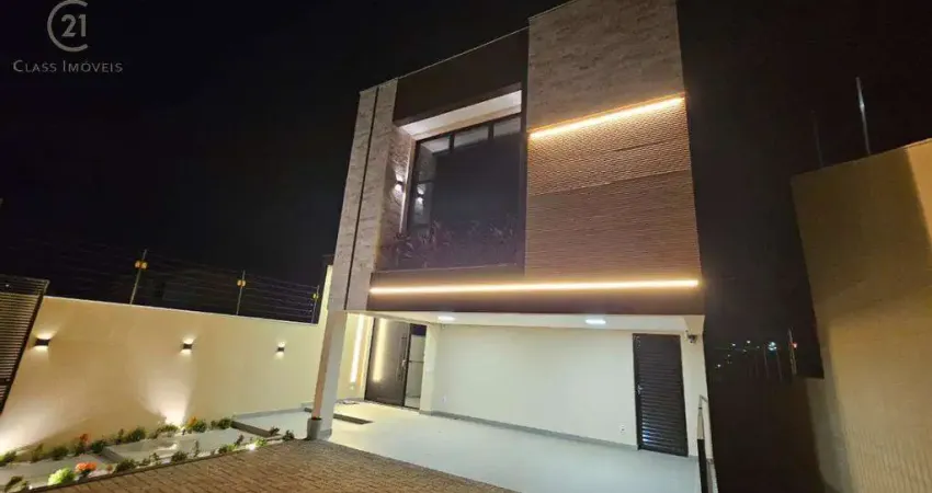 Casa jd. universitário com 230 mt2 área construída com piscina espaço gourmet foto voltaico, 3 suítes pé direito alto eliminação em led rebaixamento em gesso 4 vagas de garagens próximo lago igapó su