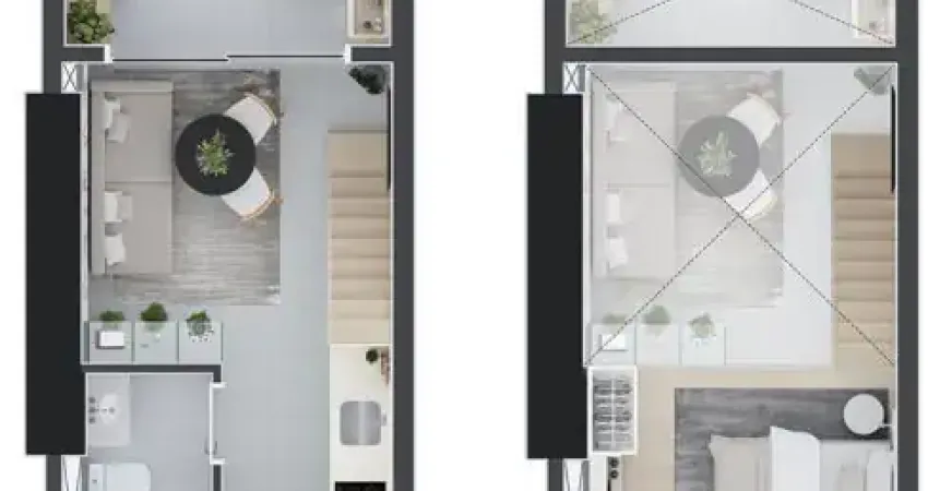 BREVE LANÇAMENTO Studio, 1 e 2 quartos  com sacada no Centro