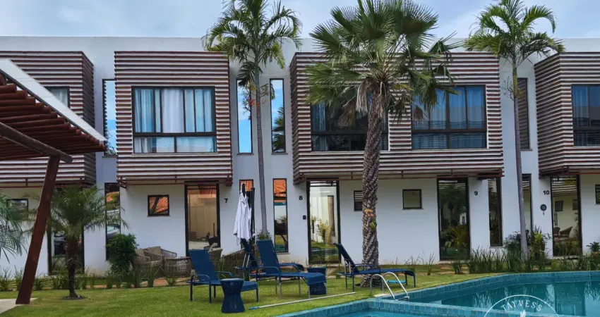 Casa duplex em condomínio para alugar no porto das dunas, aquiraz