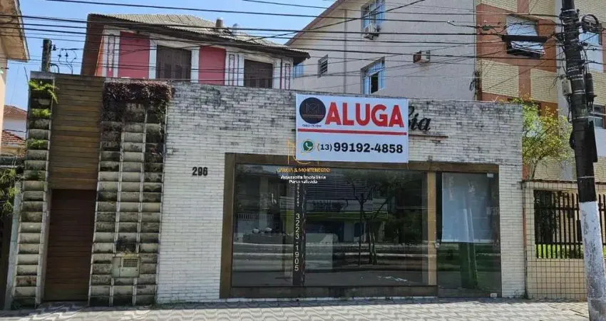 Casa comercial para alugar na Avenida Siqueira Campos, 296, Boqueirão, Santos