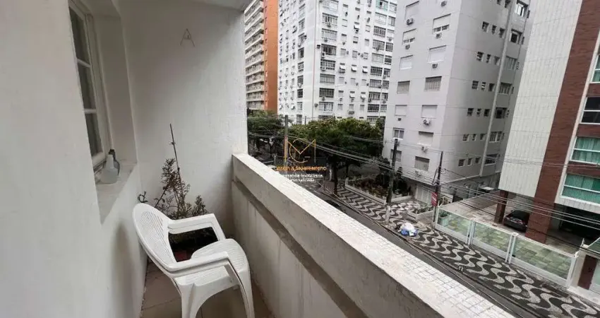 Apartamento sala living de frente, sala/quarto, banheiro, cozinha e 1 vaga - gonzaga - santos - sp