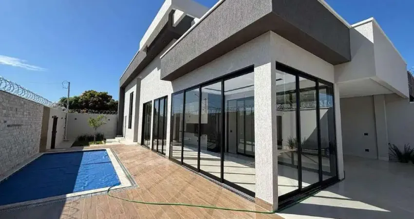 Casa térrea com 3 suítes e área de lazer – residencial canadá goiânia