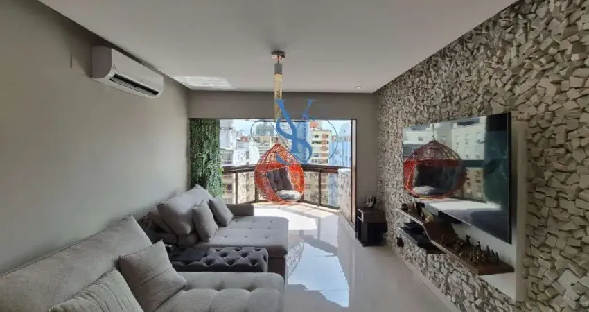 Cobertura de alto padrão com 3 suítes e 2 vagas na Aparecida, Santos-SP: 197,25m² de pura elegância!