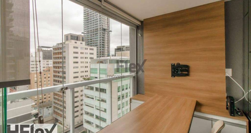 Apartamento com 1 dormitório para alugar, 28 m² por R$ 3.623,48/mês - Jardim Paulistano - São Paulo/SP