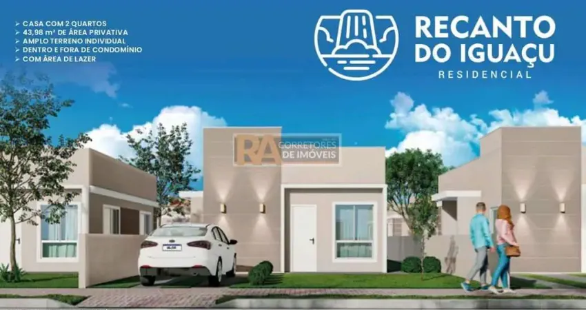 Casa para Venda em Foz do Iguaçu, Recanto Do Iguaçu Residencial, 2 dormitórios, 1 banheiro, 1 vaga