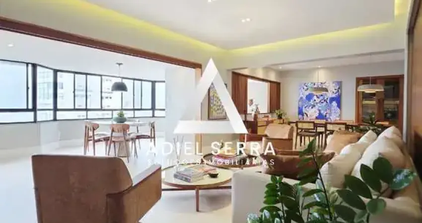 Apartamento exclusivo com vista mar deslumbrante | 242m² | 3 suítes + home theater | reformado | 3 vagas | alto padrão | 2 dependências | lavabo