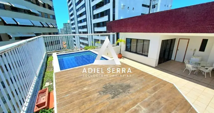 Pituba - Cobertura - 270m² - Nascente - MOBILIADA - Reformada - 4 quartos sendo 3 suítes - Lavabo - Armários - Splits - Piscina privativa - 3 vagas