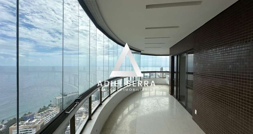 Ondina - Andar alto - Vista mar panorâmica - Lavabo - 4 suítes - Closets - Master c/ banheiro Sr. e Sra. - 4 vagas