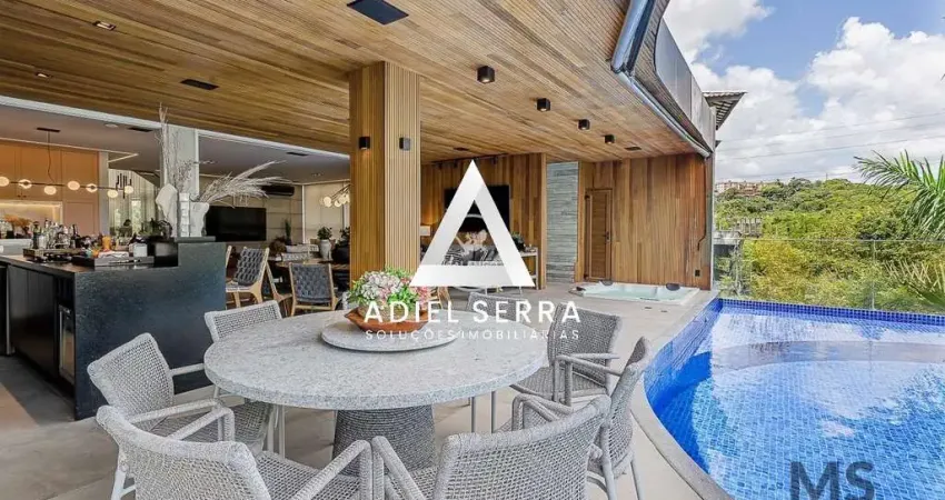 Alphaville Salvador 2 - 660m² - 4 pavimentos - Mobiliada - 5 quartos sendo 4 suítes - Closet - Piscina - Energia solar - Escritório - 5 vagas