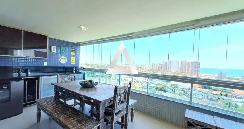 Patamares - Colina A - 165m² - Nascente total - Vista mar - Andar alto - 4 quartos sendo 3 suítes - Dependência completa - 2 varandas - 3 vagas