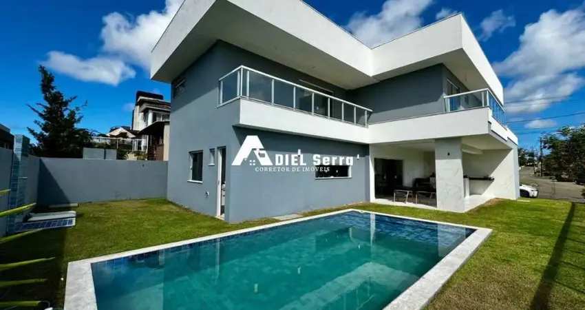 Alphaville litoral norte 2 - 415m² - porteira fechada - vista verde - 2 pavimentos - 4 suítes - piscina - espaço gourmet - armários - 3 vagas