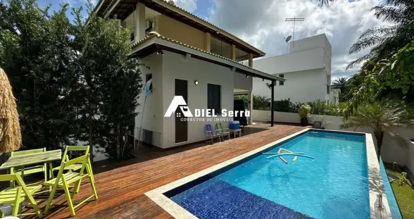 Alphaville LN 1 - 4 suítes - Suíte master c/ varanda, closet e banheira c/ hidro) - Climatizado - Piscina - Energia solar - 4 vagas
