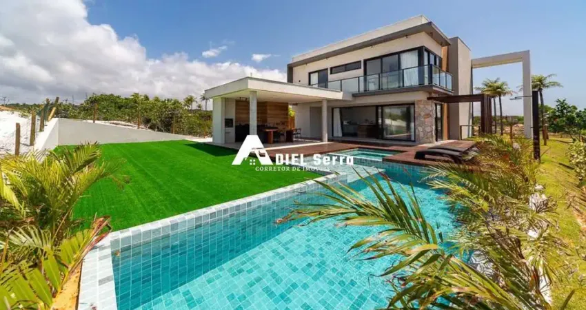 Sauípe - 431m² - 4 suítes - Master c/ hidro - PORTEIRA FECHADA - Despensa - Espaço gourmet - Piscina c/ hidro - Energia solar - Campinho - 2 vagas