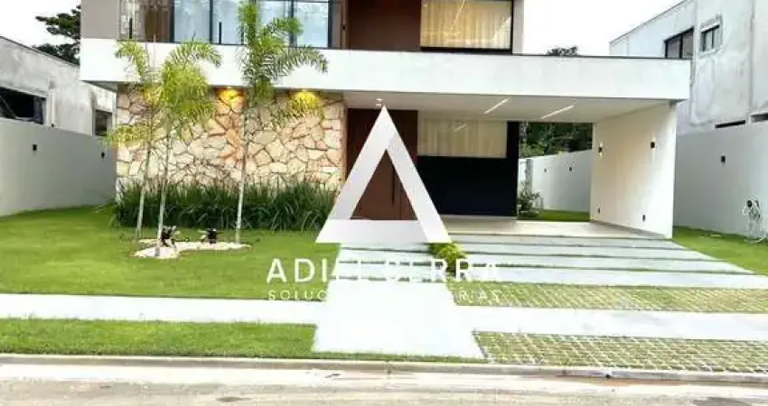 Alphaville litoral norte 3 | 4 suítes | 273 m² | piscina privativa | energia solar | pé direito duplo | hidro | despensa | infraestrutura completa