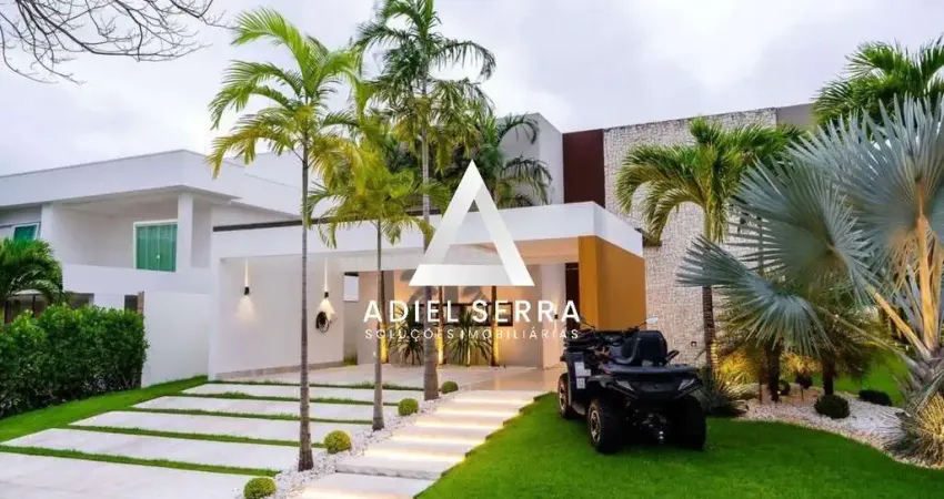 Alphaville Litoral Norte 1 | 4 suítes | 460m² | Casa de esquina | Porteira fechada | Infraestrutura completa