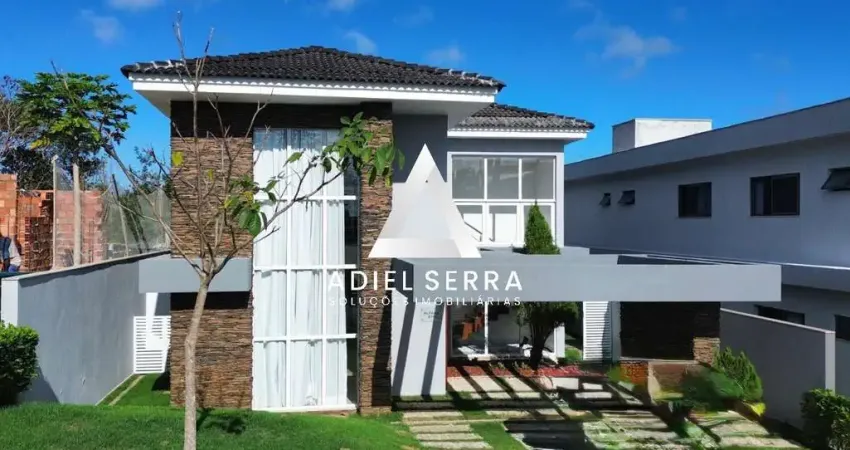 Alphaville litoral norte 3 | casa 4 suítes | 297m² | piscina voltada para área verde e gourmet integrado