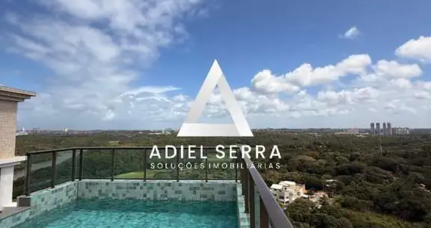 Pituaçu | cobertura duplex 4 suítes | 305m² | decorada, automatizada, piscina privativa, vista mar | total infraestrutura completa