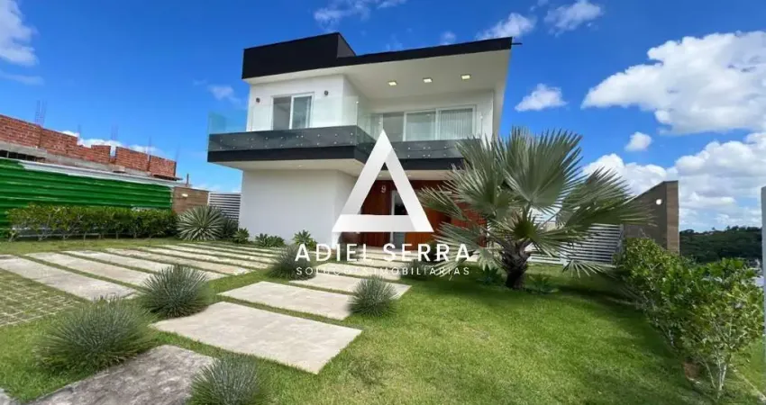 Alphaville litoral norte iii | casa 4 suítes | 377m² | piscina | frente ao clube | infraestrutura completa de lazer