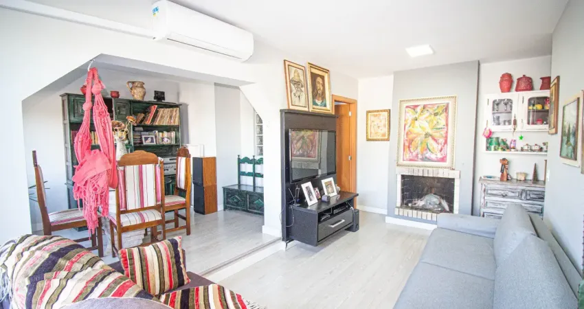 Apartamento com 3 dormitórios na rua walt disney. living amplo, lareira e de frente para a praça.