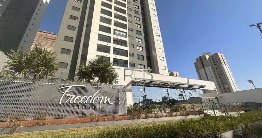Apartamento com 1 dormitório para alugar, 45 m² por r$ 3.300,00/mês - edifício freedom palhano - londrina/pr