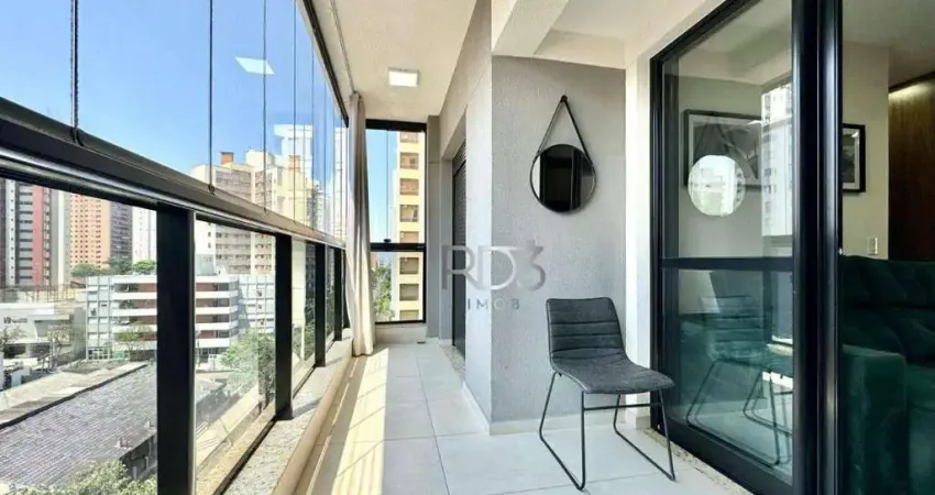Apartamento com 1 dormitório para alugar, 70 m² por r$ 3.200/mês - centro - londrina/pr