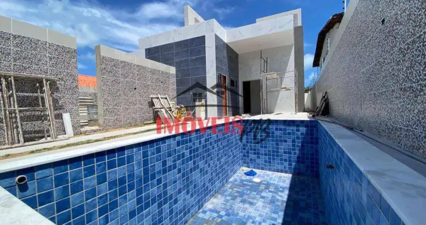 Casa a venda em carapibus a 150 metros da praia, vista mar e com 3 quartos.